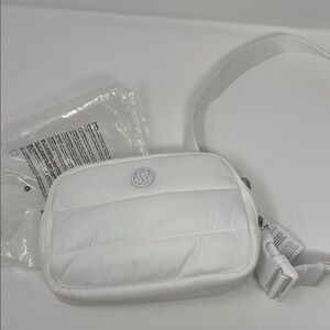 White Crossbody Bag with Adjustable Strap